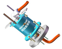 轉子法蘭過孔導電滑環(huán)安裝方式