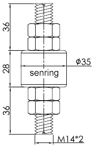 203501500203501500系列單路500A大電流滑環(huán) 系列滑環(huán)外形圖紙