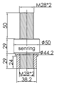 20500115002050011500系列單路1500A大電流導(dǎo)電滑環(huán) 系列滑環(huán)外形圖紙