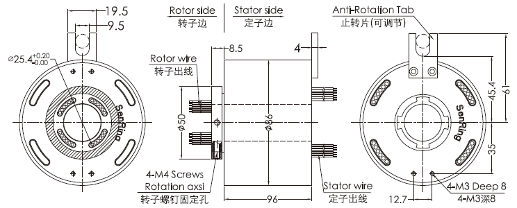 208602100208602100系列大電流滑環(huán) 系列滑環(huán)外形圖紙