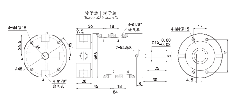 3004006EX3004006EX系列二通路帶加長軸純氣動旋轉(zhuǎn)接頭 系列滑環(huán)外形圖紙