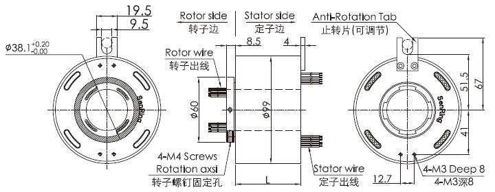 eh3899-02EH3899-02系列2通路千兆網(wǎng)線旋轉(zhuǎn)接頭 系列滑環(huán)外形圖紙