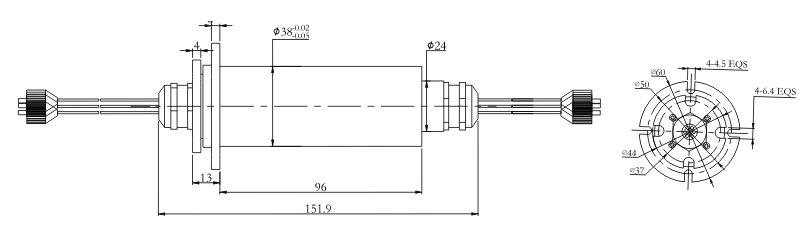 fo120FO120系列12路光+電混合滑環(huán) 系列滑環(huán)外形圖紙