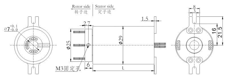 h0729H0729系列微型過孔滑環(huán) 系列滑環(huán)外形圖紙