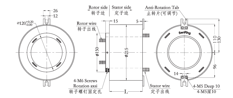 h120215H120215系列大孔徑過孔導(dǎo)電滑環(huán) 系列滑環(huán)外形圖紙