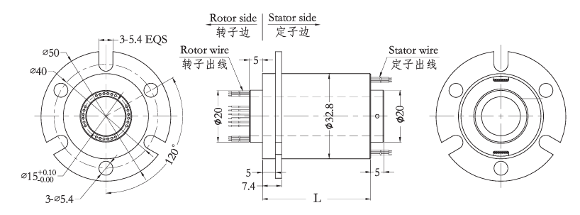 h1532H1532系列孔徑15mm微型過(guò)孔滑環(huán) 系列滑環(huán)外形圖紙