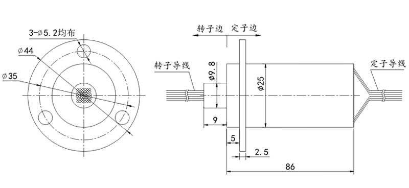 m250M250系列中型帽式滑環(huán)(外徑:25mm) 系列滑環(huán)外形圖紙